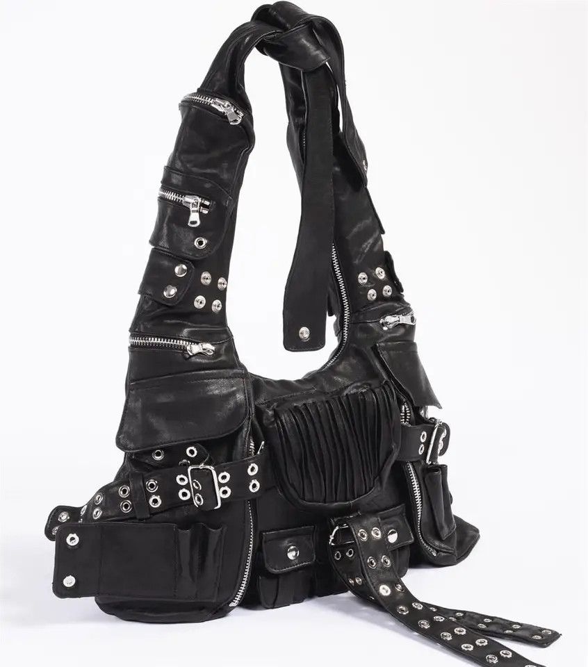 Vintage Punk Soft Leather Messenger Crossbody Bag