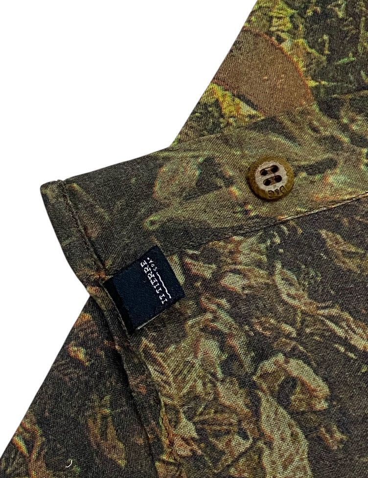 Vintage 90s D&G Safari Print Paper Thin Button Ups Shirt