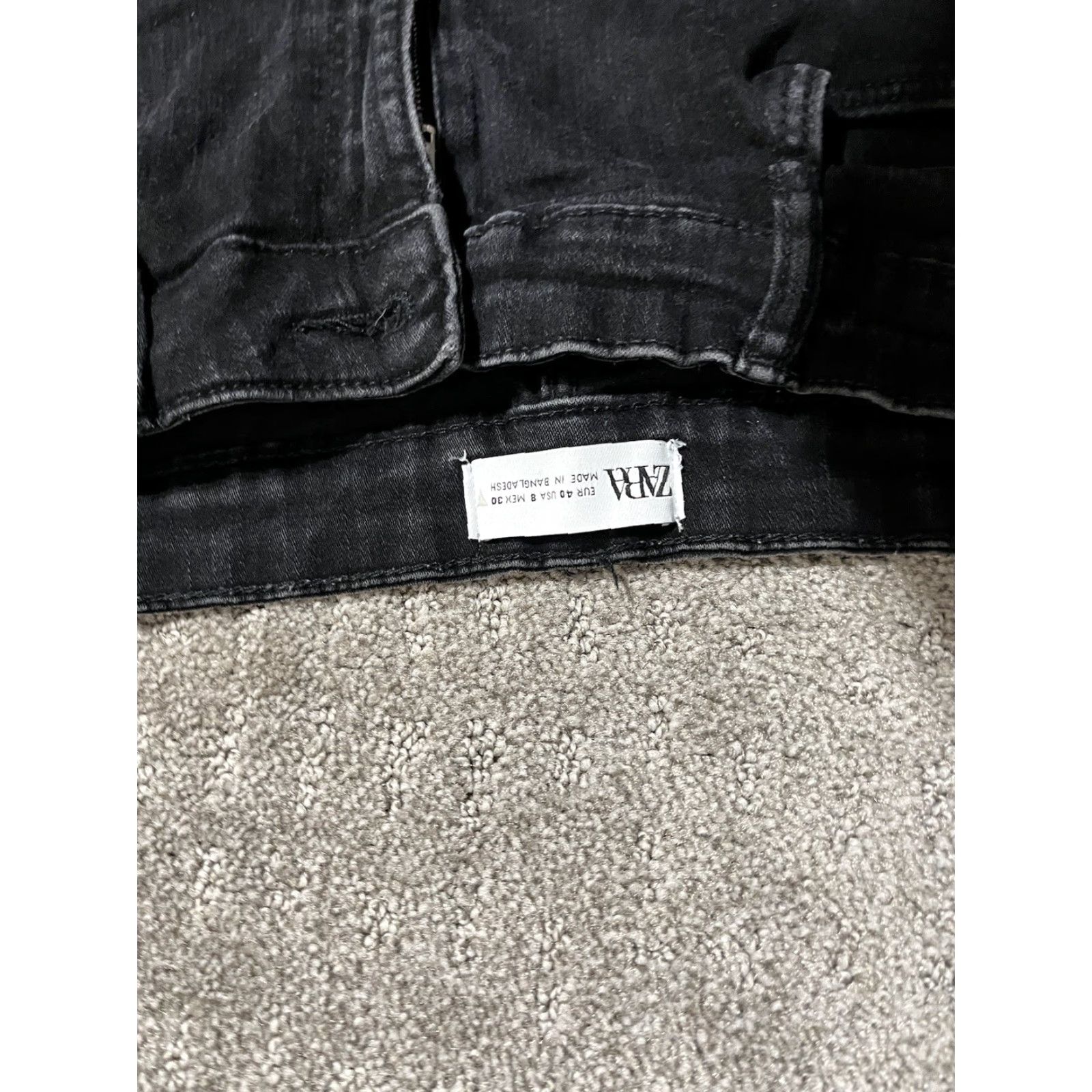 Zara Zara Jeans Womens Size 8 Black Wash Denim High Rise 27in Inseam Skinny Regular Cotton Denim Brand Zara Women 8 Black Jeans Womens Size 30" / US 8 / IT 44 - 5 Thumbnail