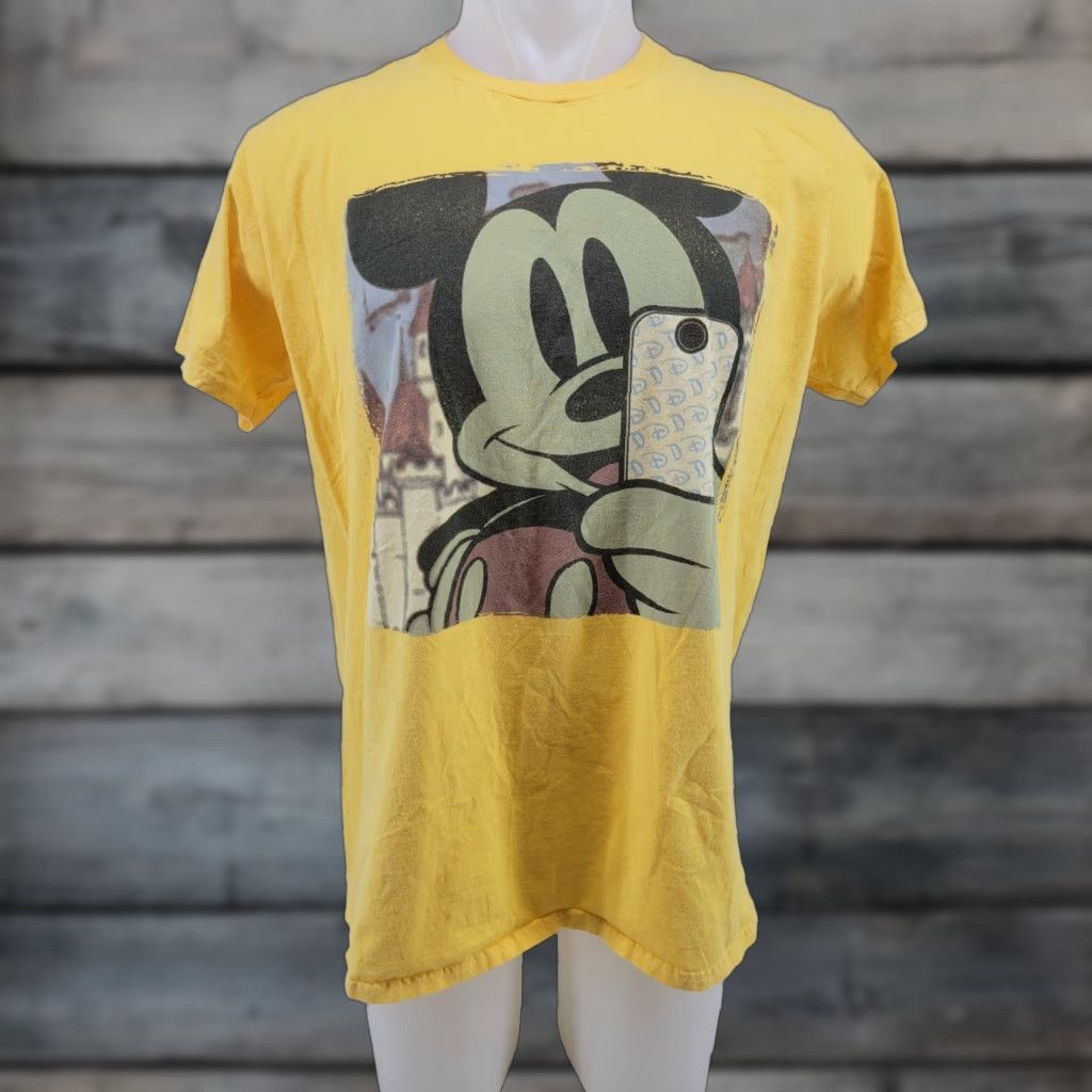 Disney Disney Men's T Shirt Mickey Mouse Phone Disneyland Disneyworld Graphic Tee XL Shirt Mens? Size US XL / EU 56 / 4 - 1 Thumbnail