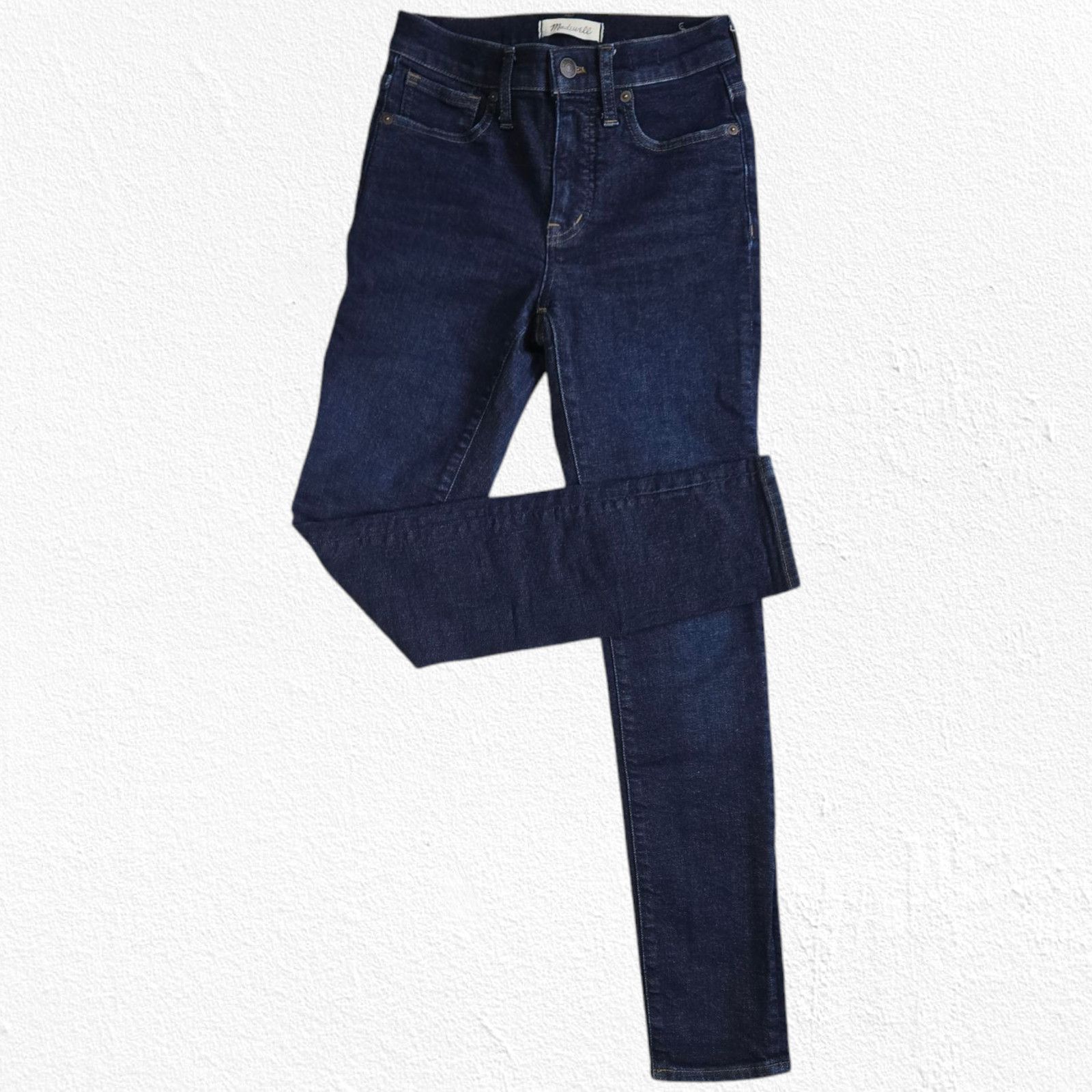 Madewell Madewell 9" Dark Wash Mid-Rise Skinny Jeans Size 24 Size 24" / US 00 / IT 34 - 11 Thumbnail