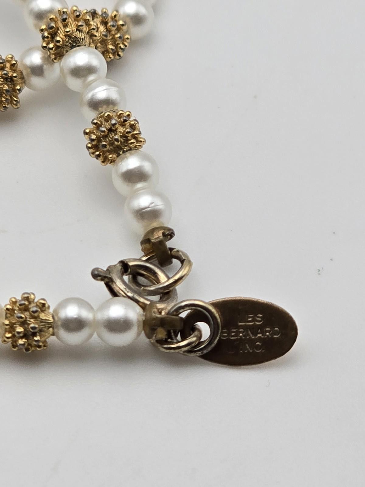 Other Les Bernard Real Pearl And Gold Plated 28" Station Necklace Size ONE SIZE - 6 Thumbnail