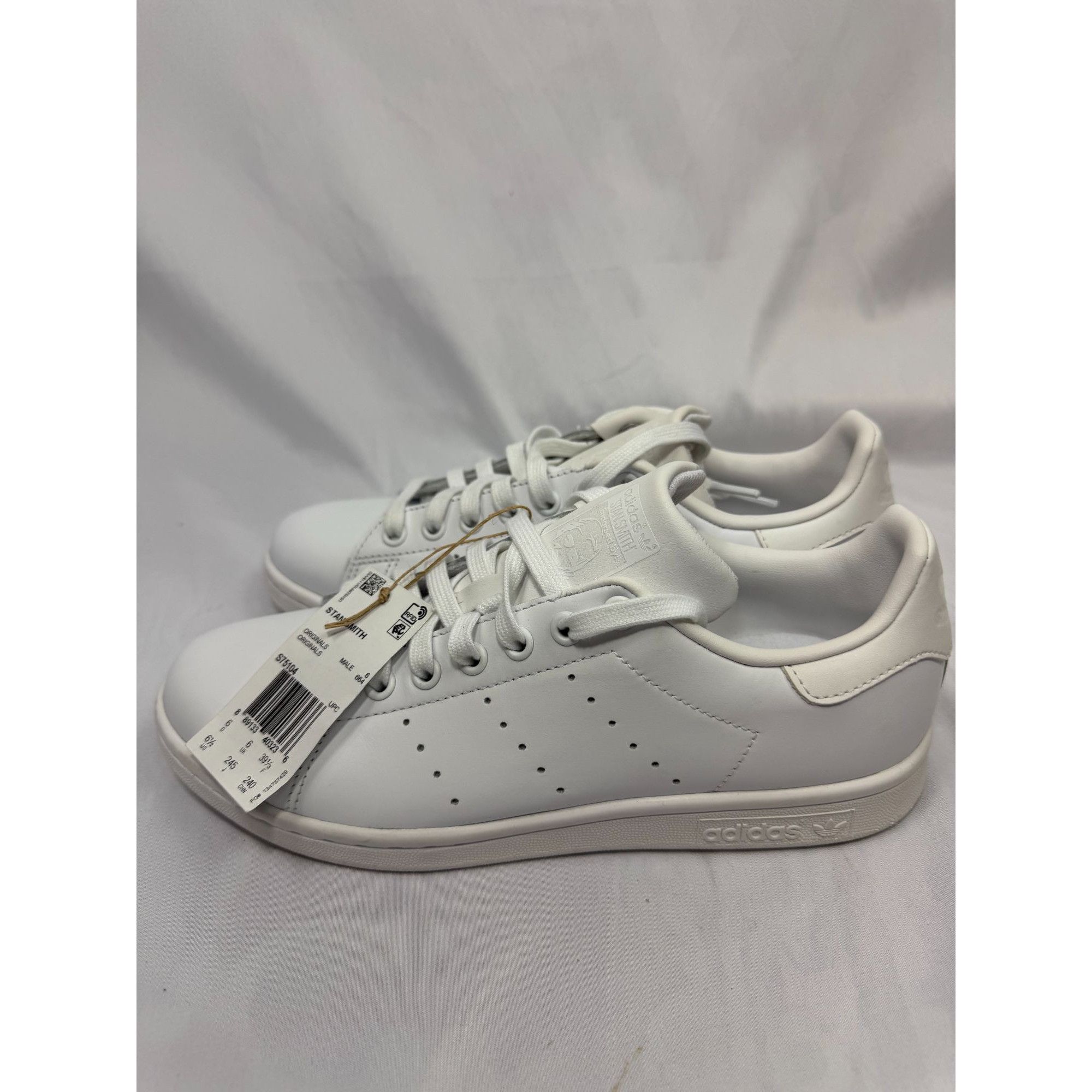 Adidas Adidas Stan Smith White Leather Sneakers Men 6.5 Women 8 Cla Size US 6.5 / EU 39-40 - 4 Thumbnail