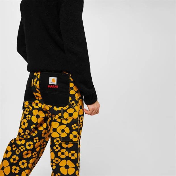 Marni o1g2r1mq0524 Trousers in Yellow/Black Size US 34 / EU 50 - 3 Thumbnail