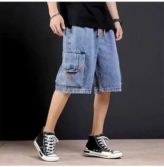 VIBE Street Hip Hop Vintage Loose Fit Denim Shorts Size US 32 / EU 48 - 1 Thumbnail