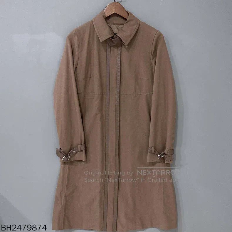 Max Mara Max Mara Caramel Color Leather Patch Long Trench Coat Size M / US 6-8 / IT 42-44 - 1 Thumbnail