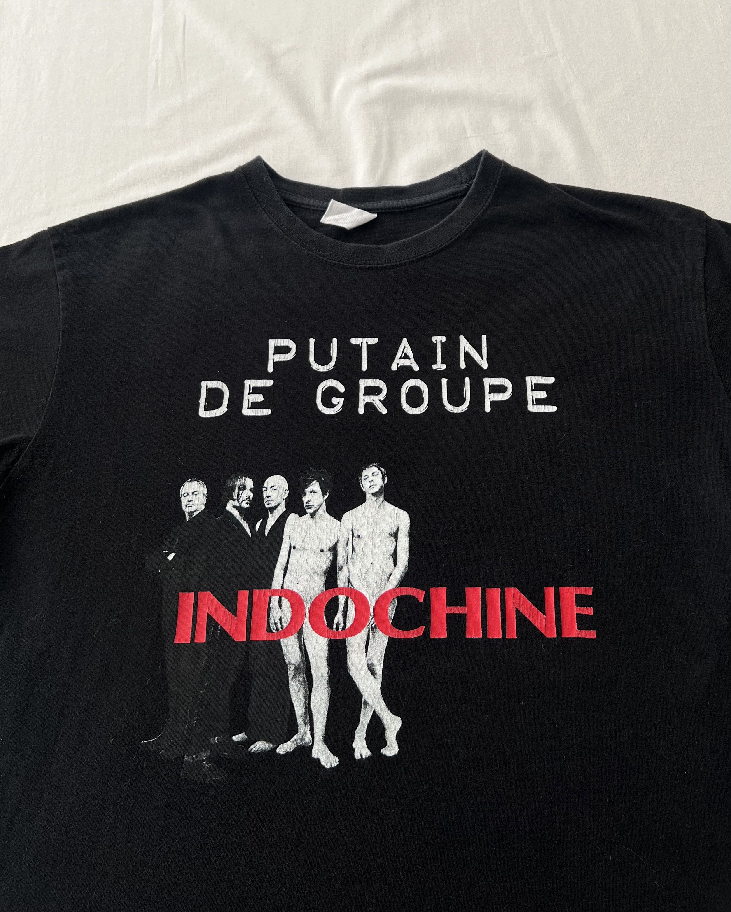 Band Tees × Vintage Vintage 2000s Indochine Putain De Groupe Black Tee Size US M / EU 48-50 / 2 - 3 Thumbnail