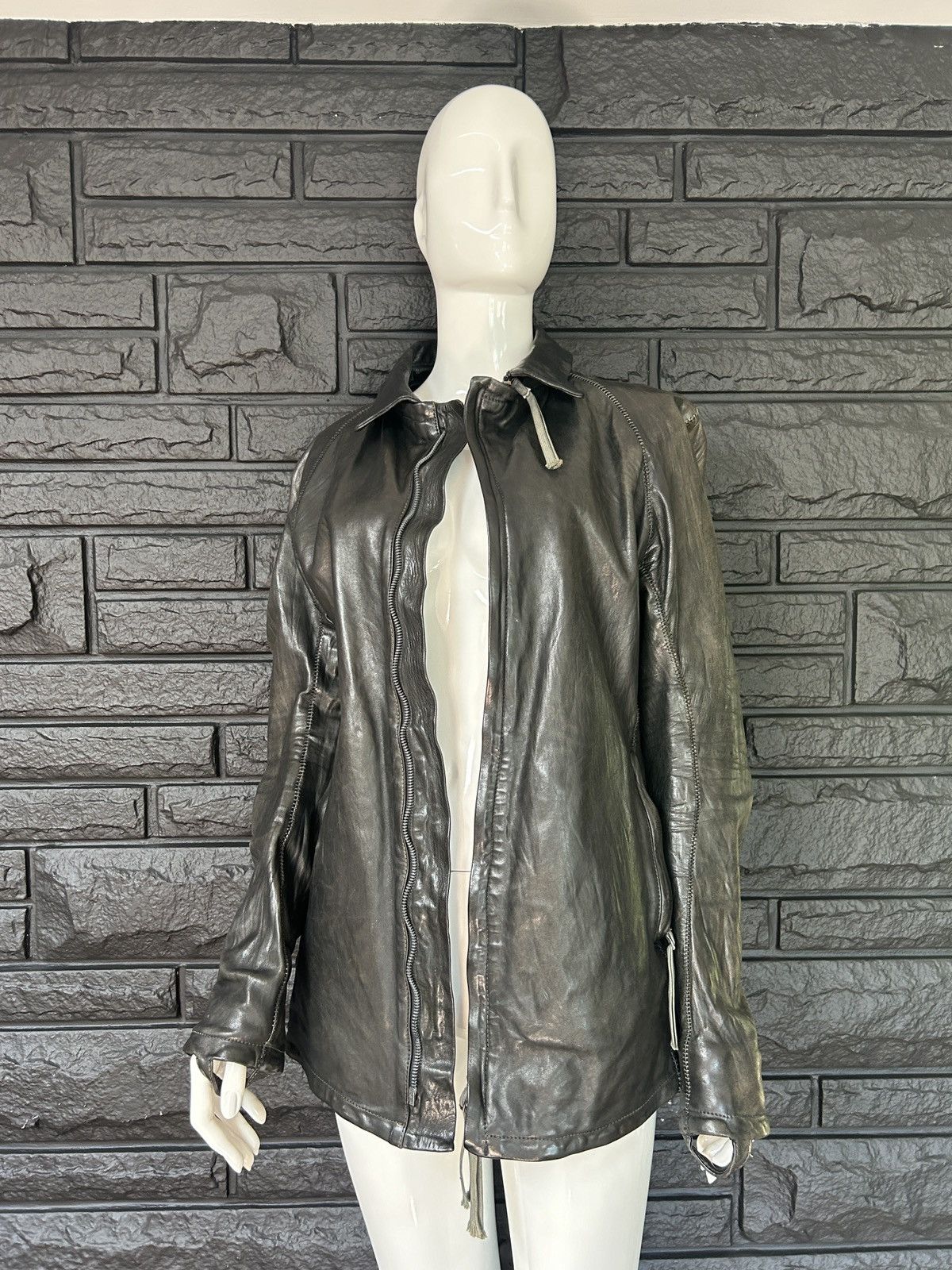 Boris Bidjan Saberi Boris Bidjan Saberi J2-F251 S/S 2014 Horse Leather Jacket Size US M / EU 48-50 / 2 - 2 Thumbnail