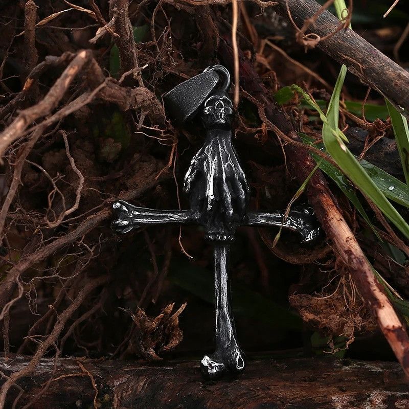Japanese Brand × Jewelry Cross style Skull Head Pendant Necklace 2025 Size ONE SIZE - 2 Thumbnail