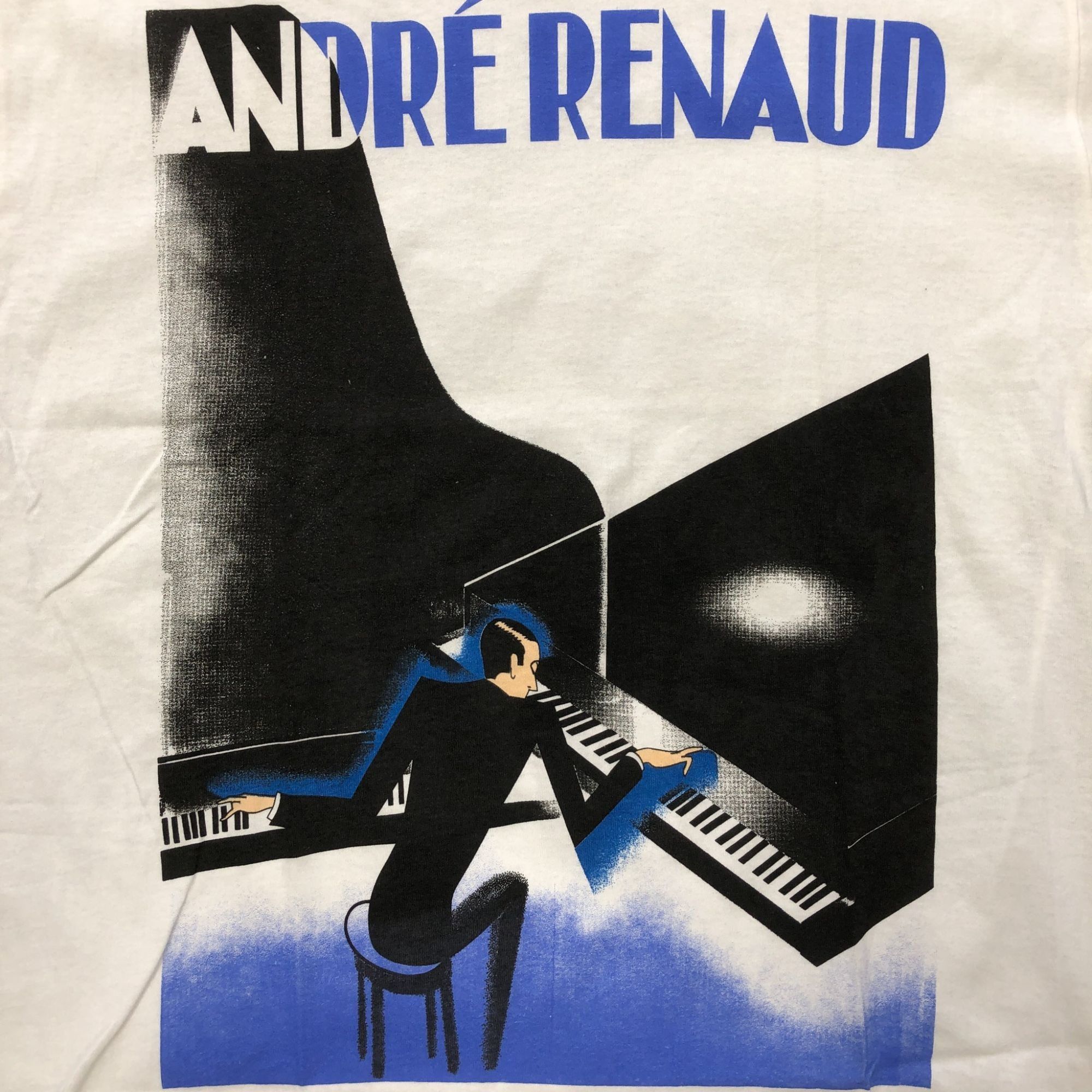 Vintage Signal Sports Andre Renaud Pianist Single Stitch White Tee Size US L / EU 52-54 / 3 - 2 Thumbnail