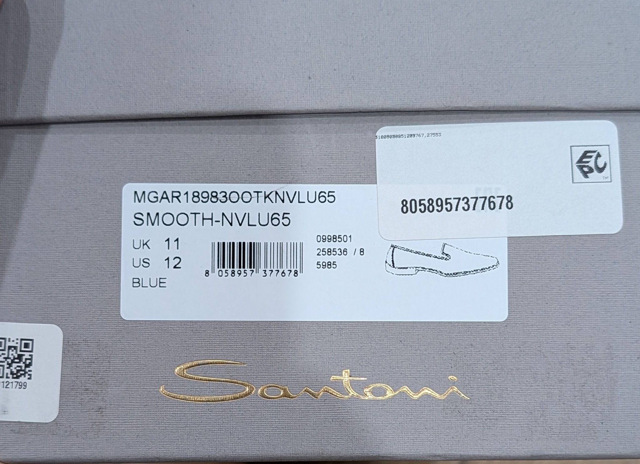 Santoni SANTONI Velvet Evening Shoes Smoking Slippers Blue US 12 Size US 12 / EU 45 - 8 Thumbnail