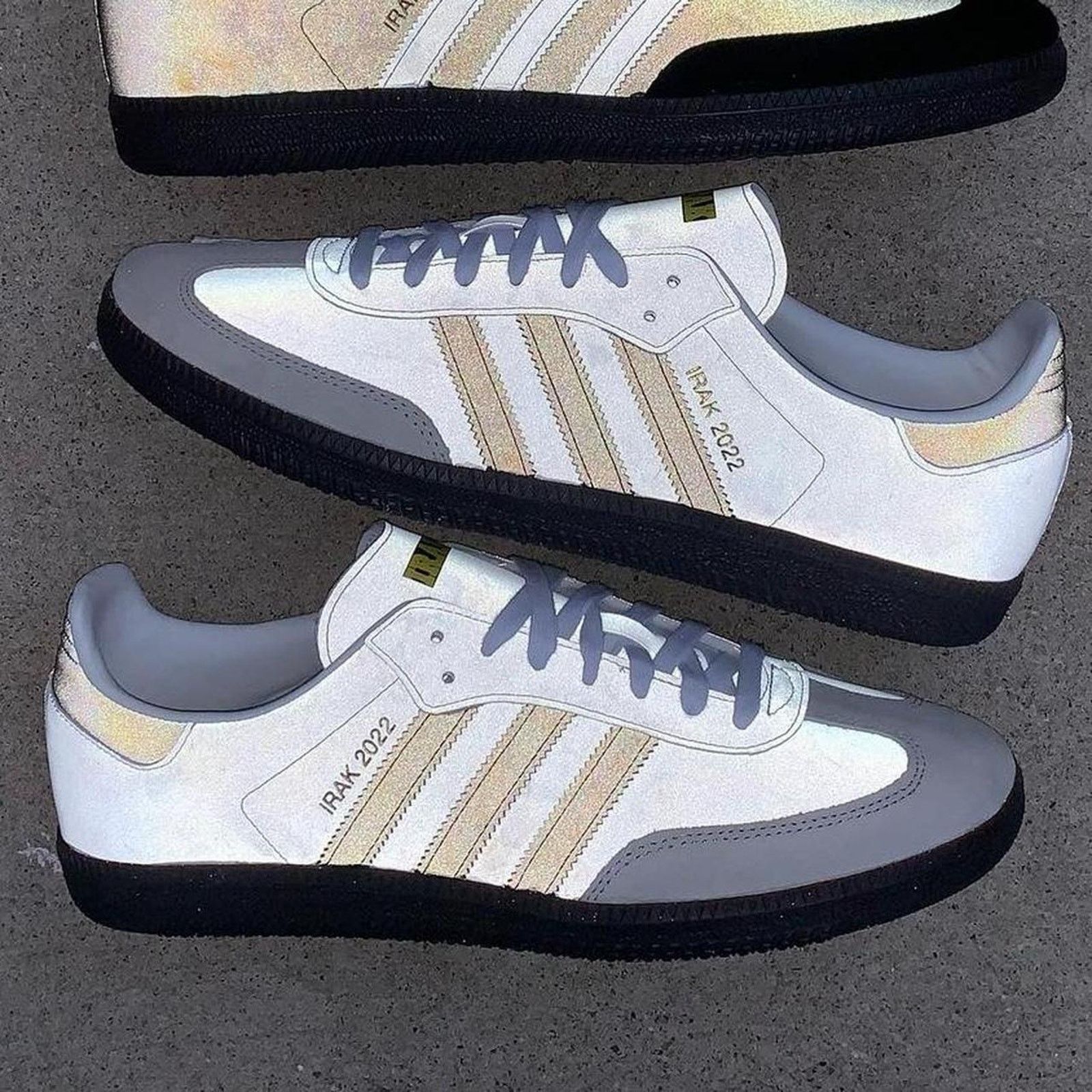 Adidas Adidas x Irak Samba "White 3M" 8M Size US 8 / EU 41 - 4 Thumbnail