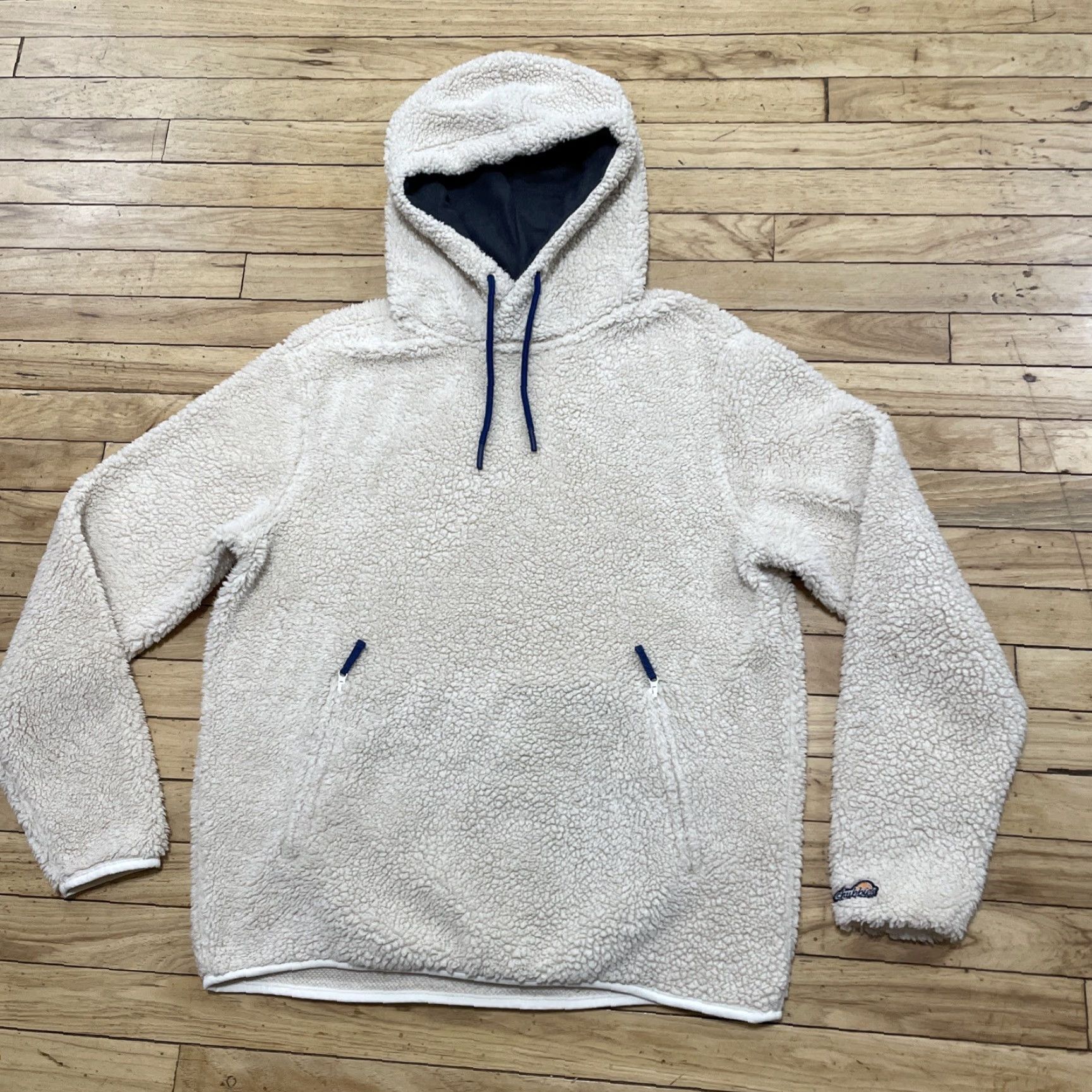 Chubbies VINTAGE Chubbies Hoodie Men L Ivory Cream Capsule Fleece Pullover Deep Pile Sherpa Pockets Hooded Size US L / EU 52-54 / 3 - 3 Thumbnail