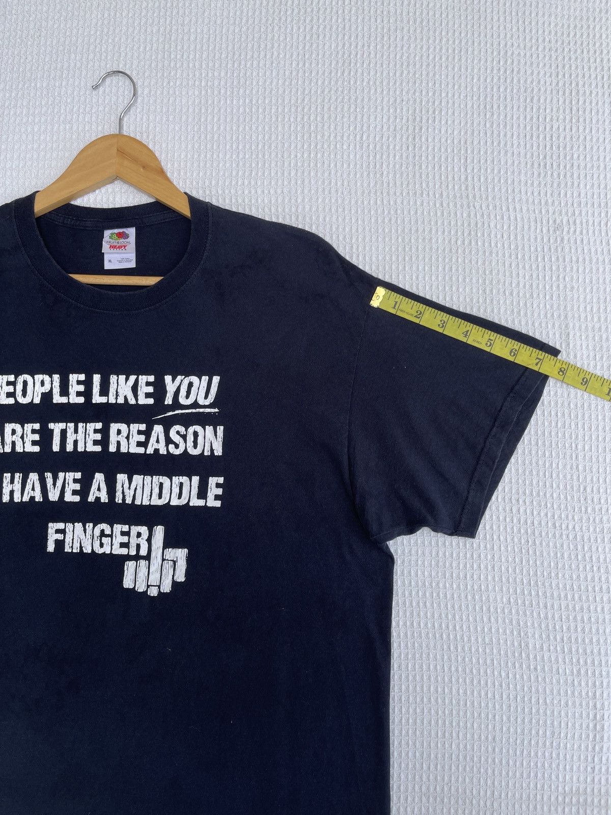 Fruit Of The Loom Last Drop🔥Rare🔥Vintage Humor Fuck Finger ERD GRUNGE TEE Size US XL / EU 56 / 4 - 8 Thumbnail