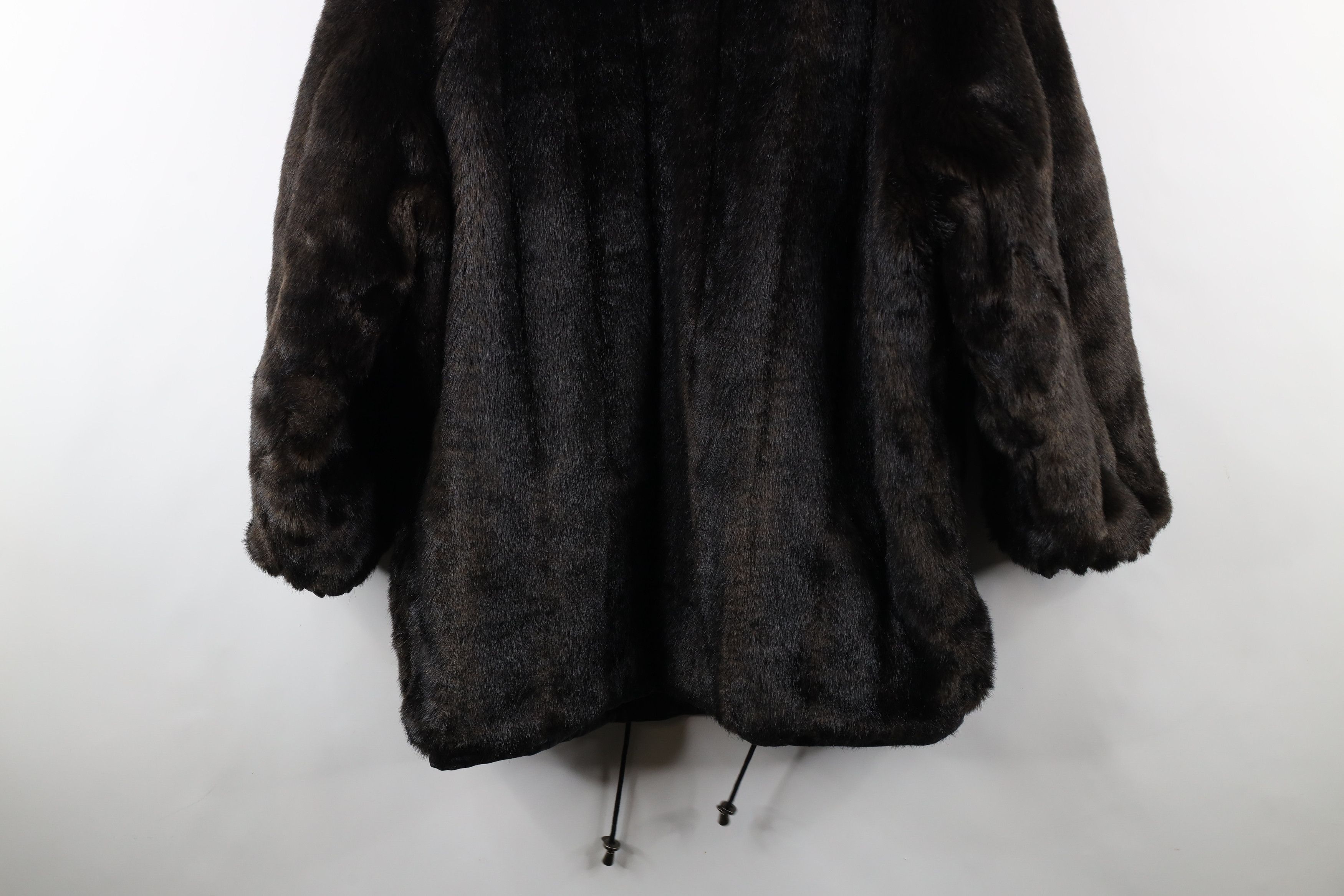 Vintage Vintage 90s Streetwear Reversible Fur Leather Hooded Jacket Size US M / EU 48-50 / 2 - 18 Thumbnail