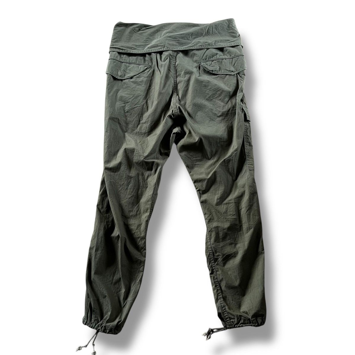 Japanese Brand × Johnbull × Vintage VINTAGE JOHNBULL DROP CROTCH ARMY GREEN CROPPED PANT Size US 35 - 16 Thumbnail