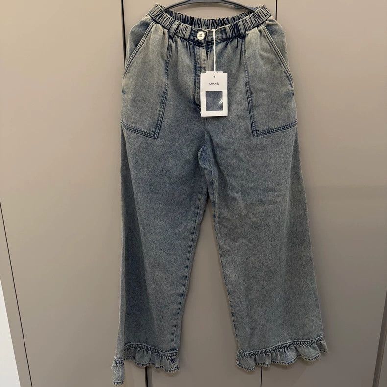 Chanel Chanel Flared lace jeans Size 24" / US 00 / IT 34 - 1 Thumbnail