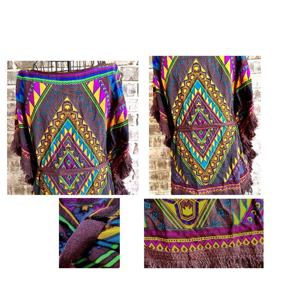 Vintage Vintage Flying Tomato Kimono Fringed Top Small Boho Tribal Size S / US 4 / IT 40 - 10 Thumbnail