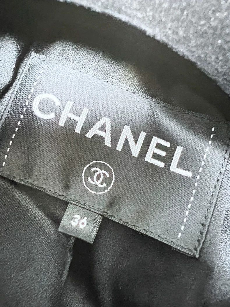 Chanel Chanel Studded bead embroidery letter logo blue tweed jack Size XS / US 0-2 / IT 36-38 - 6 Thumbnail