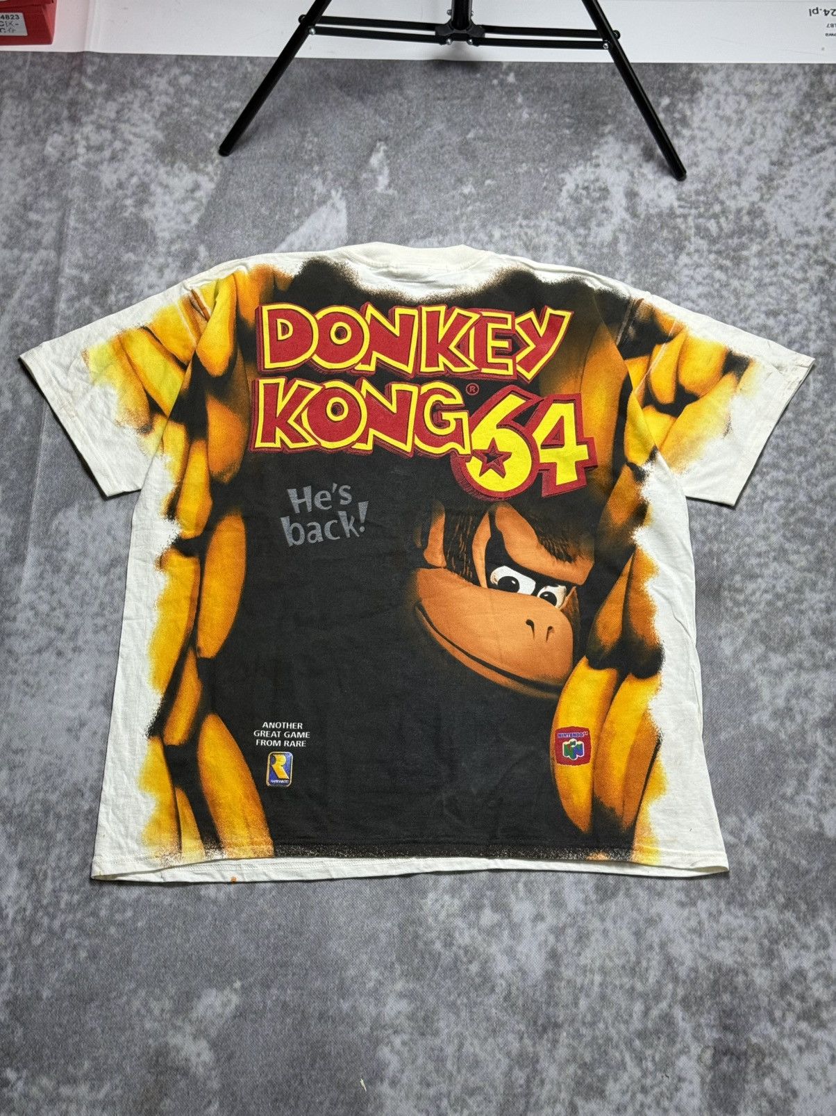 Nintendo Vintage Donkey Kong 64 AOP Tee Nintendo Rare 90s Size US XL / EU 56 / 4 - 11 Thumbnail