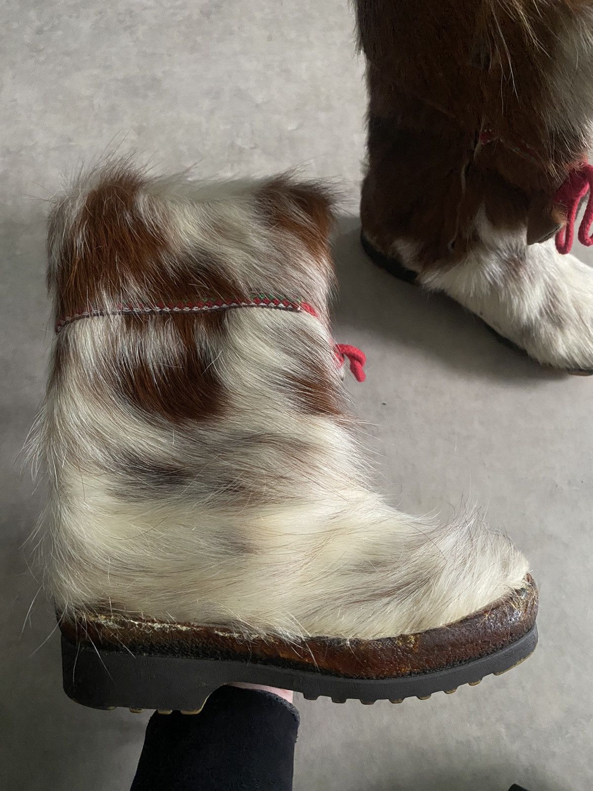 Vintage Sherpa fur boots Size US 4 / IT 34 - 3 Thumbnail