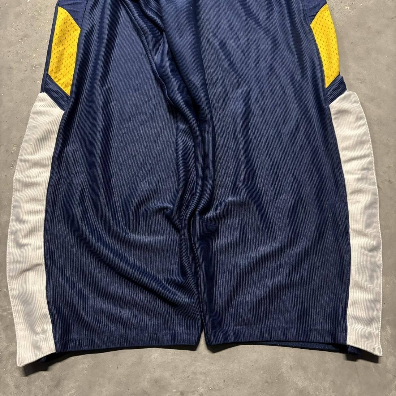 Japanese Brand × Vintage Crazy Vintage Y2K/2000s Baggy Navy Blue Yellow Skater Track Pants! Size US 36 / EU 52 - 4 Thumbnail