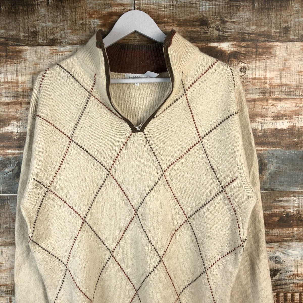 Homespun Knitwear × Japanese Brand Simple Life Brown vintage Knitwear #A2194 Size US L / EU 52-54 / 3 - 5 Thumbnail