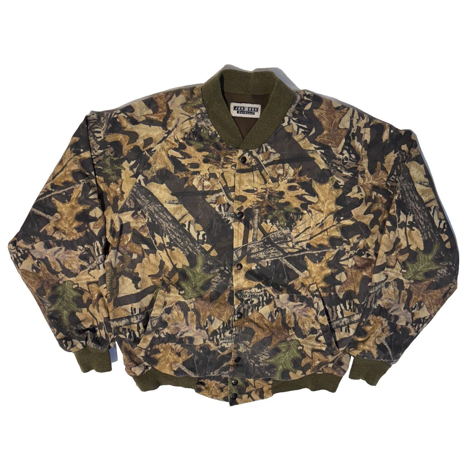 Jerzees Vintage 90s Jerzees Oudoors Hunting Camo Bomber Jacket XL Bu Size US XL / EU 56 / 4 - 1 Thumbnail