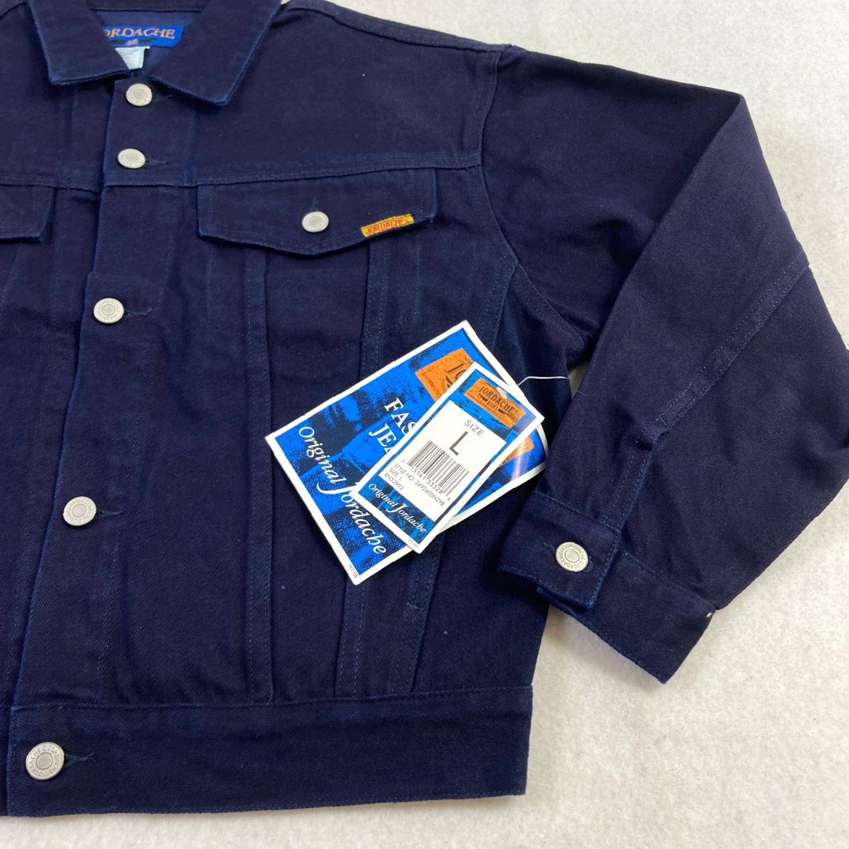 Jordache VINTAGE Jordache Denim Jacket Women’s L Blue Trucker Biker Western Crop Jacket Size L / US 10 / IT 46 - 3 Thumbnail
