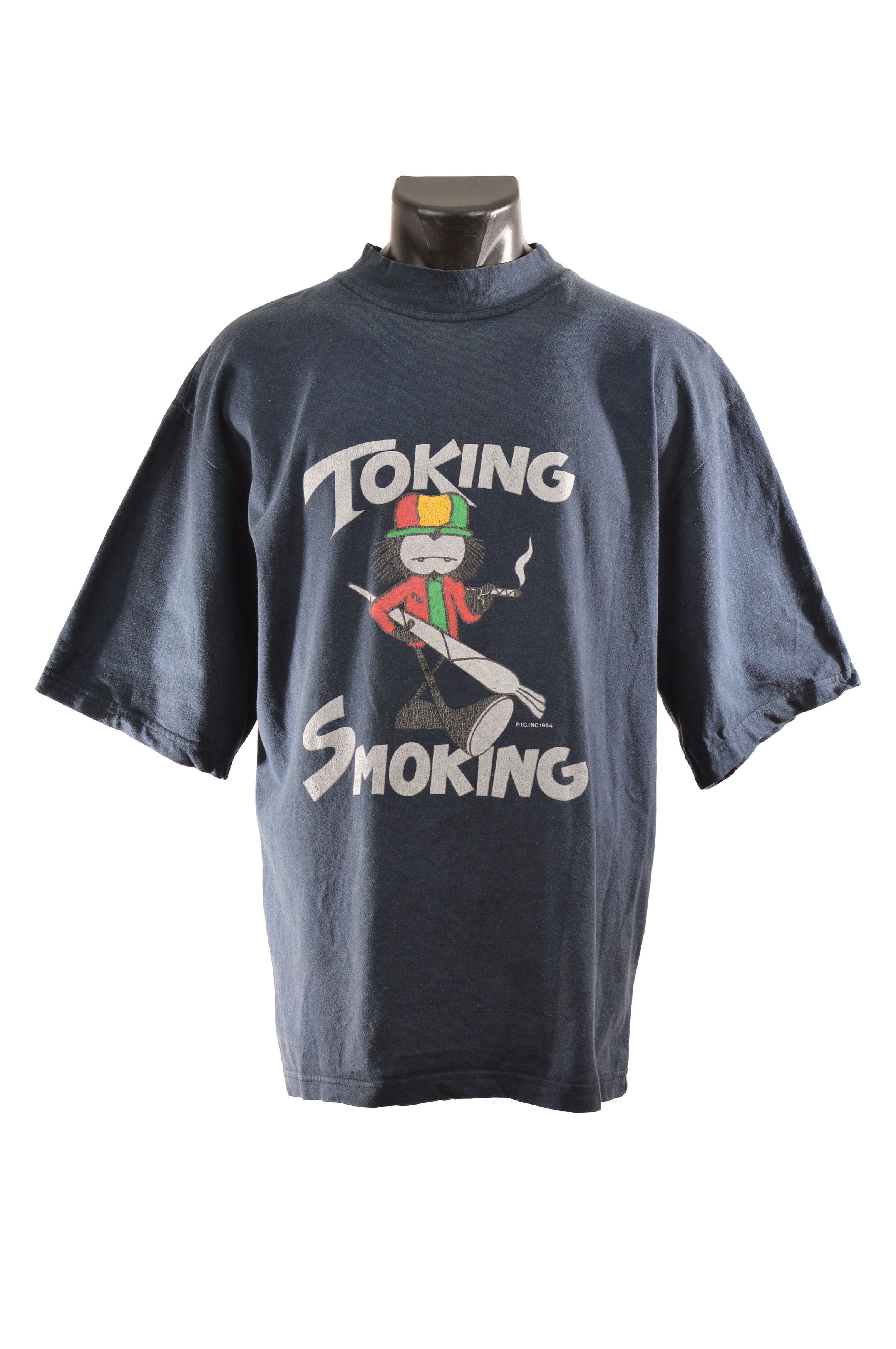 Vintage Rare Toking Smoking Blunts Vintage 1994 Rasta T-Shirt Size US XL / EU 56 / 4 - 1 Thumbnail