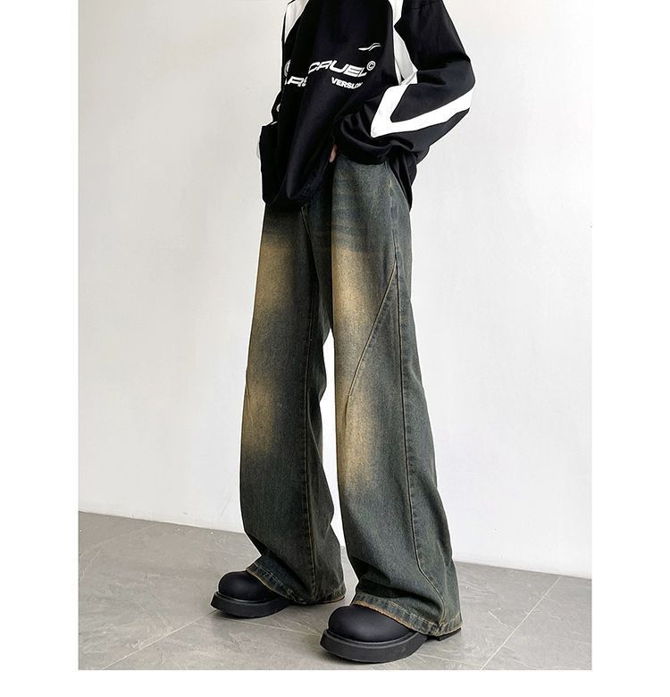 Japanese Brand Retro Men's Wide-Leg American High Street Jeans Size US 32 / EU 48 - 3 Thumbnail