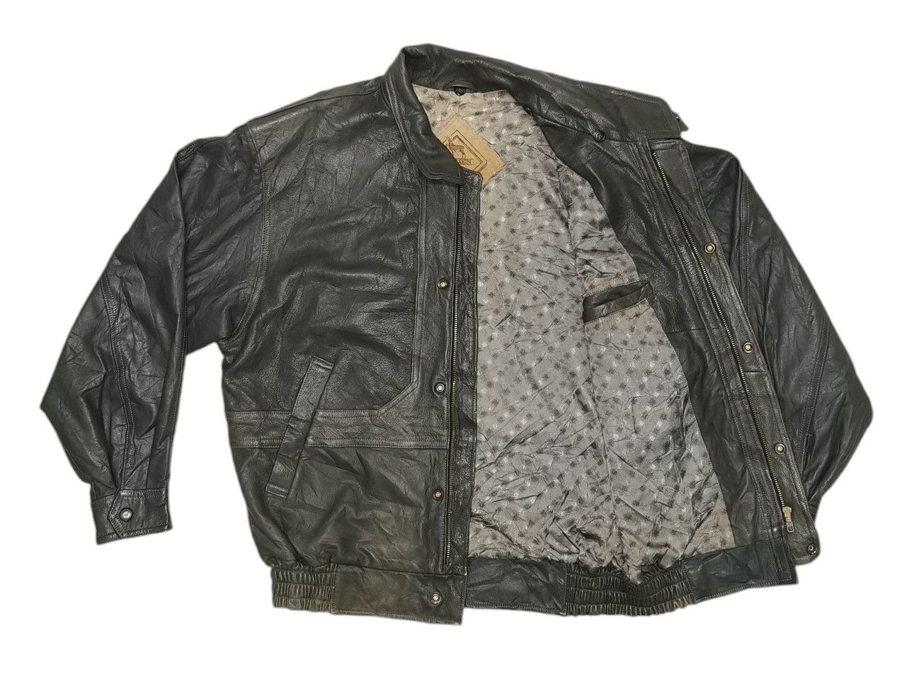 Japanese Brand Deerskin Leather Bomber Jacket Size US L / EU 52-54 / 3 - 14 Thumbnail