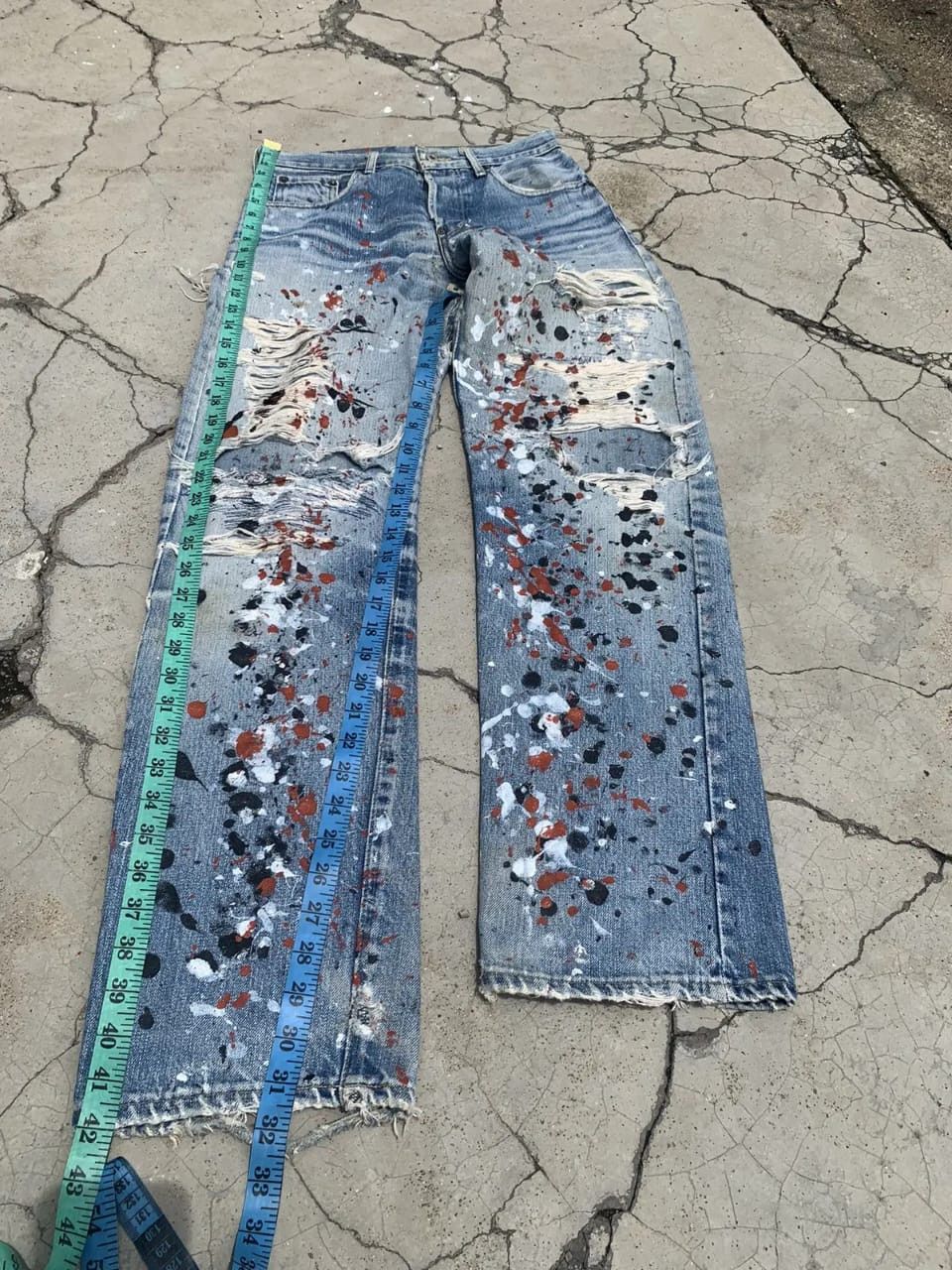 Levi's Vintage Levis 701xx BIG E selvedge dirty painter. Size US 28 / EU 44 - 9 Thumbnail