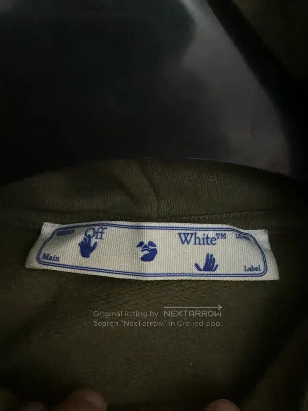 Off-White Off-White Men's Hoodie in Olive Green . Size US S / EU 44-46 / 1 - 3 Thumbnail