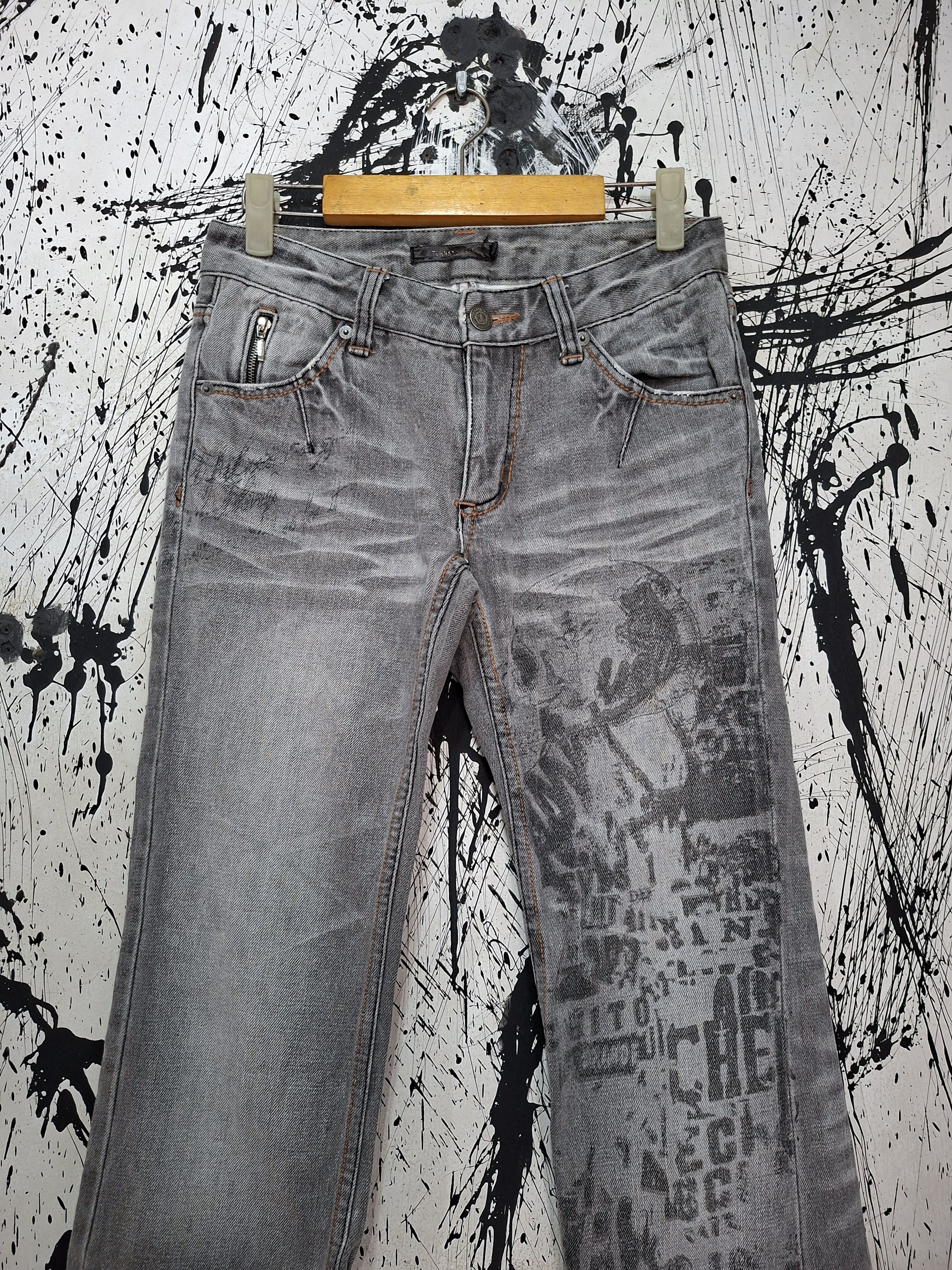 Tornado Mart TORNADO MART SEDITIONARIES PRINT WHISKERS JEANS Size US 28 / EU 44 - 3 Thumbnail