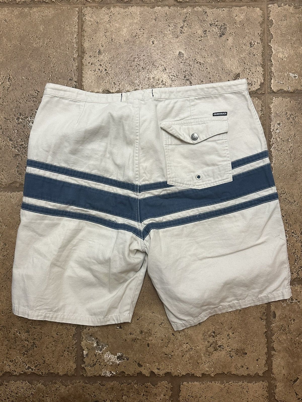 Quiksilver Quicksilver Canvas Striped Shorts - Nike Roxy Beach Size US 34 / EU 50 - 2 Thumbnail