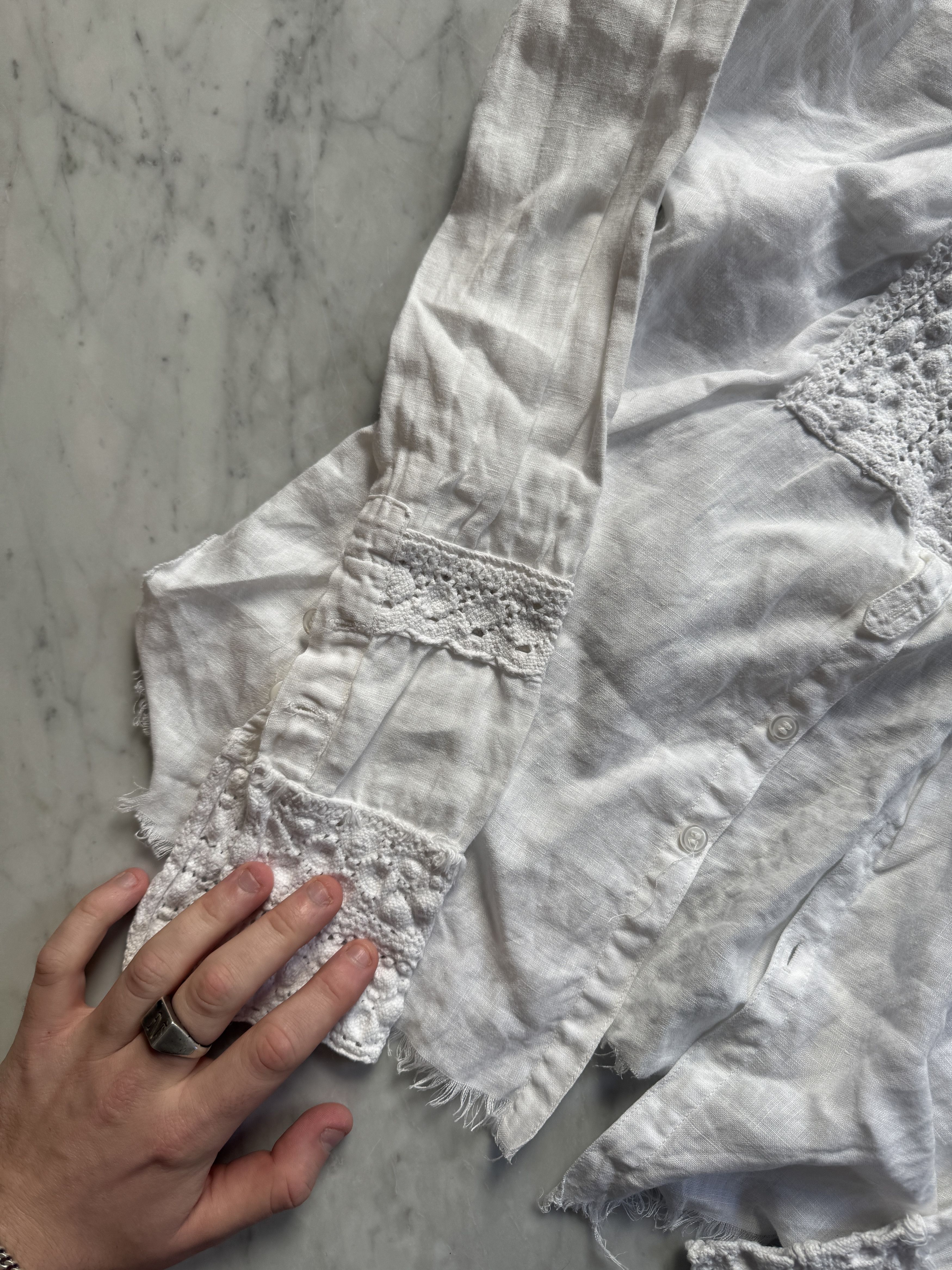 Greg Lauren Linen Tux Shirt Size US XS / EU 42 / 0 - 3 Thumbnail