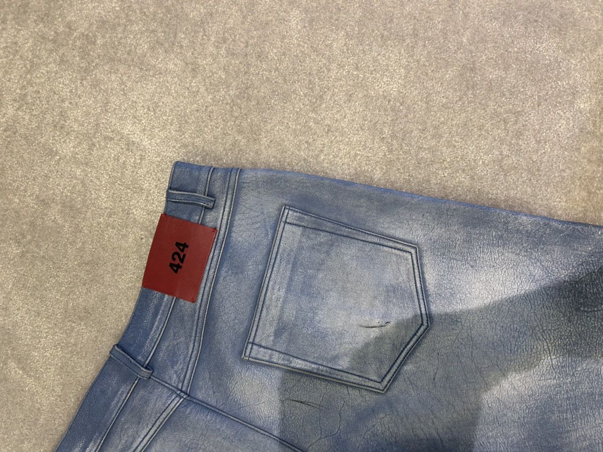 424 424 LEATHER PANTS Size US 33 - 4 Thumbnail