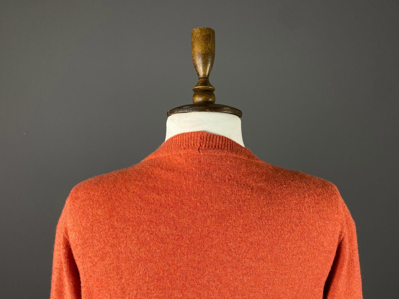 Designer Elisa Cavaletti Orange Wool Cardigan Tunic Dress Size L / 3 Size L / US 10 / IT 46 - 6 Thumbnail