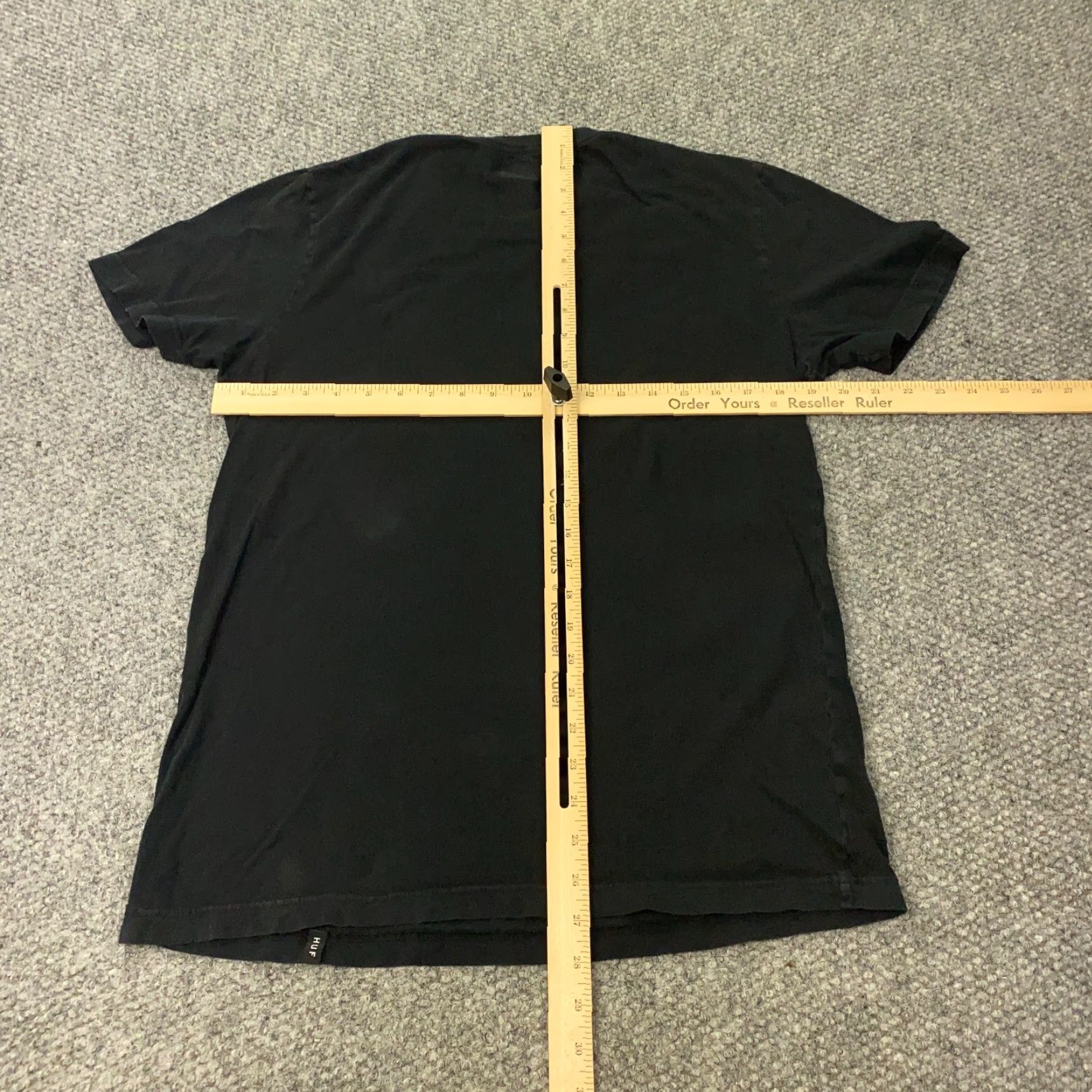 Huf VINTAGE Huf Worldwide Shirt Mens Medium Black Embroidered Tee Size US M / EU 48-50 / 2 - 4 Thumbnail