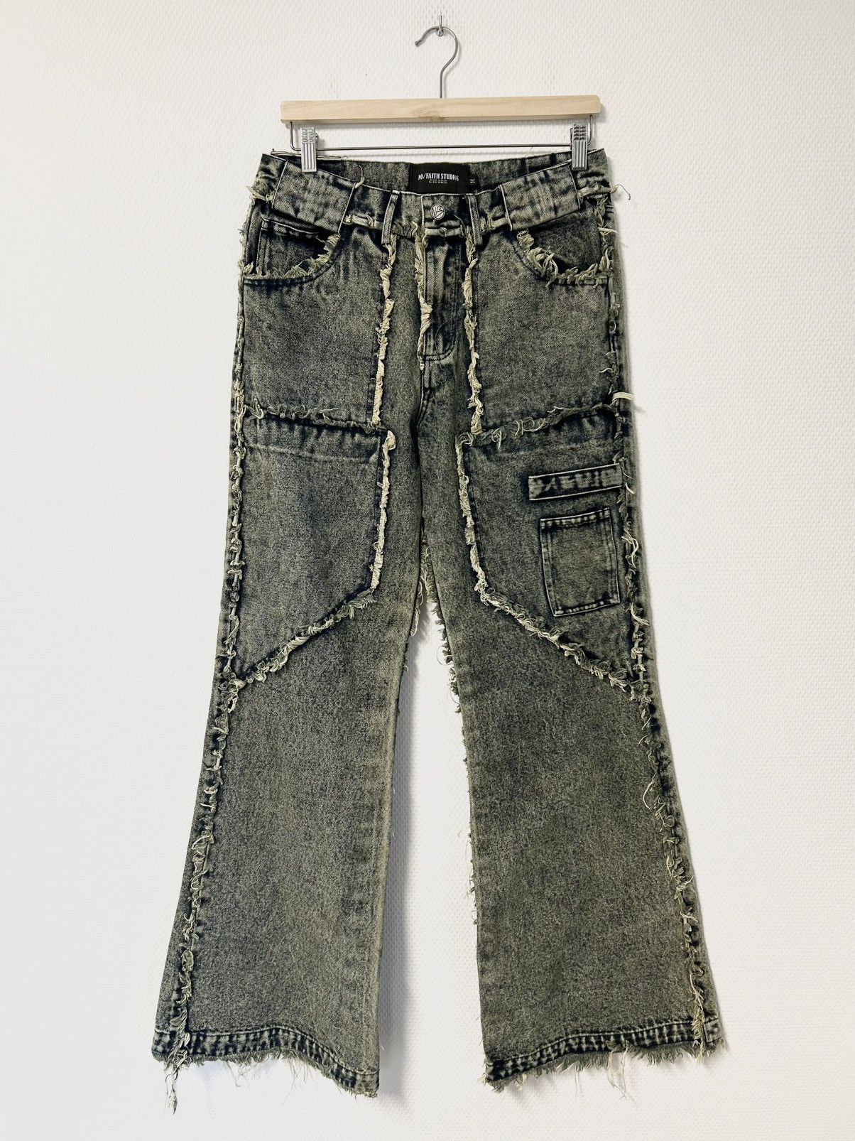 No Faith Studios Flared Denim | Grailed