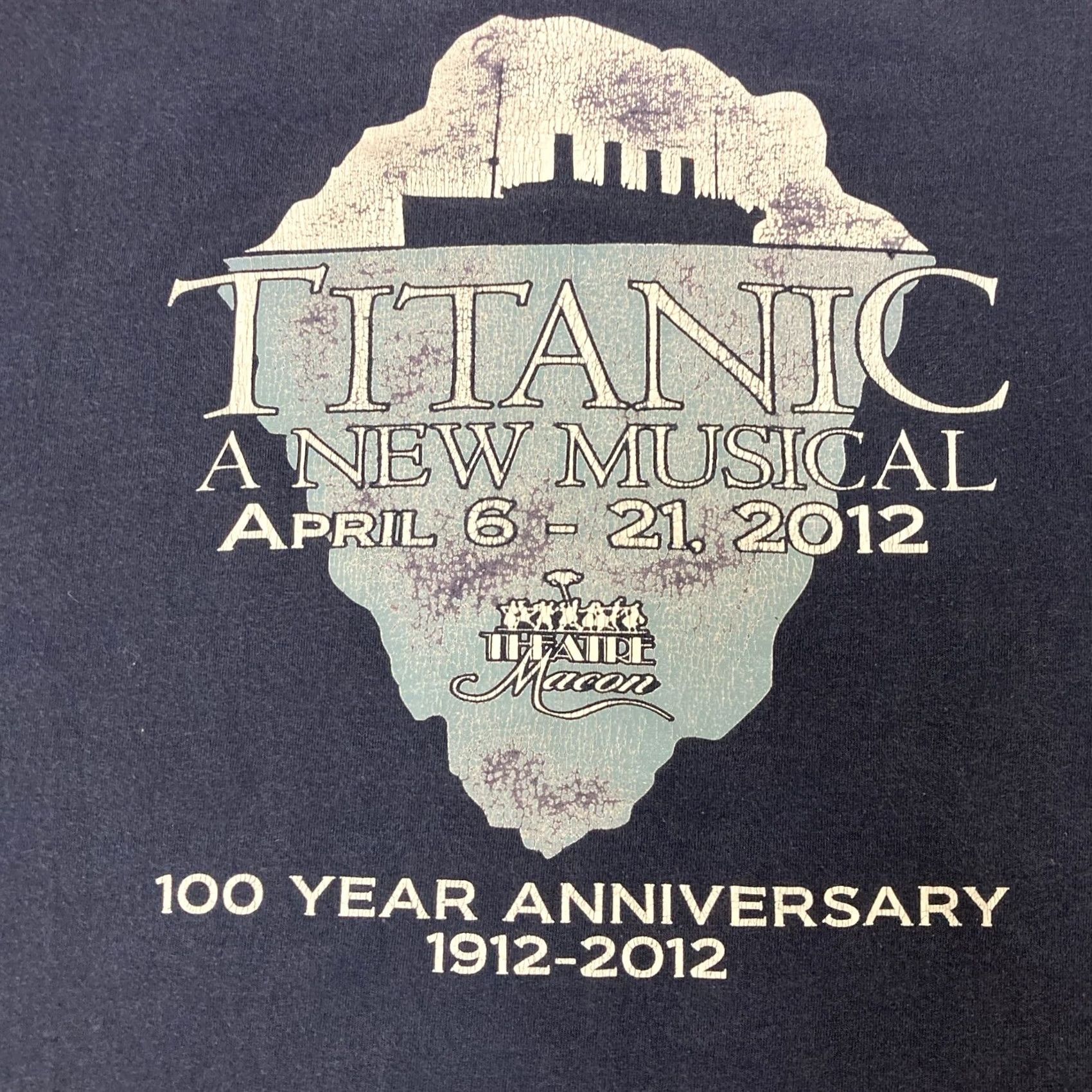 Gildan VINTAGE RMS Titanic A New Musical 100th Anniversary T Shirt Blue Mens XL 2012 Music Shirt Size US XL / EU 56 / 4 - 5 Thumbnail