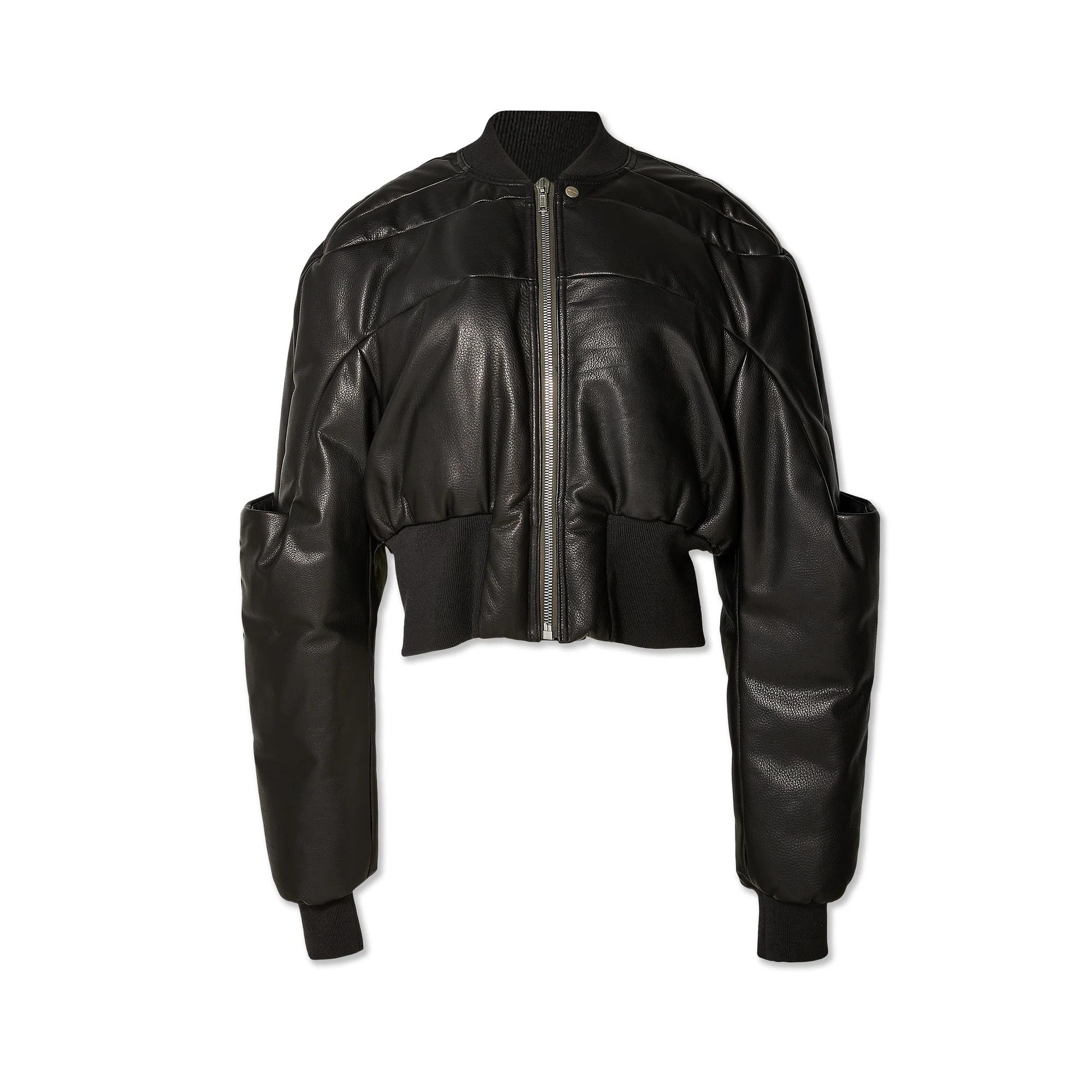 Leather Jacket Rick Owens Cropped Puffer Pre-owned Rick Owens Aw22 