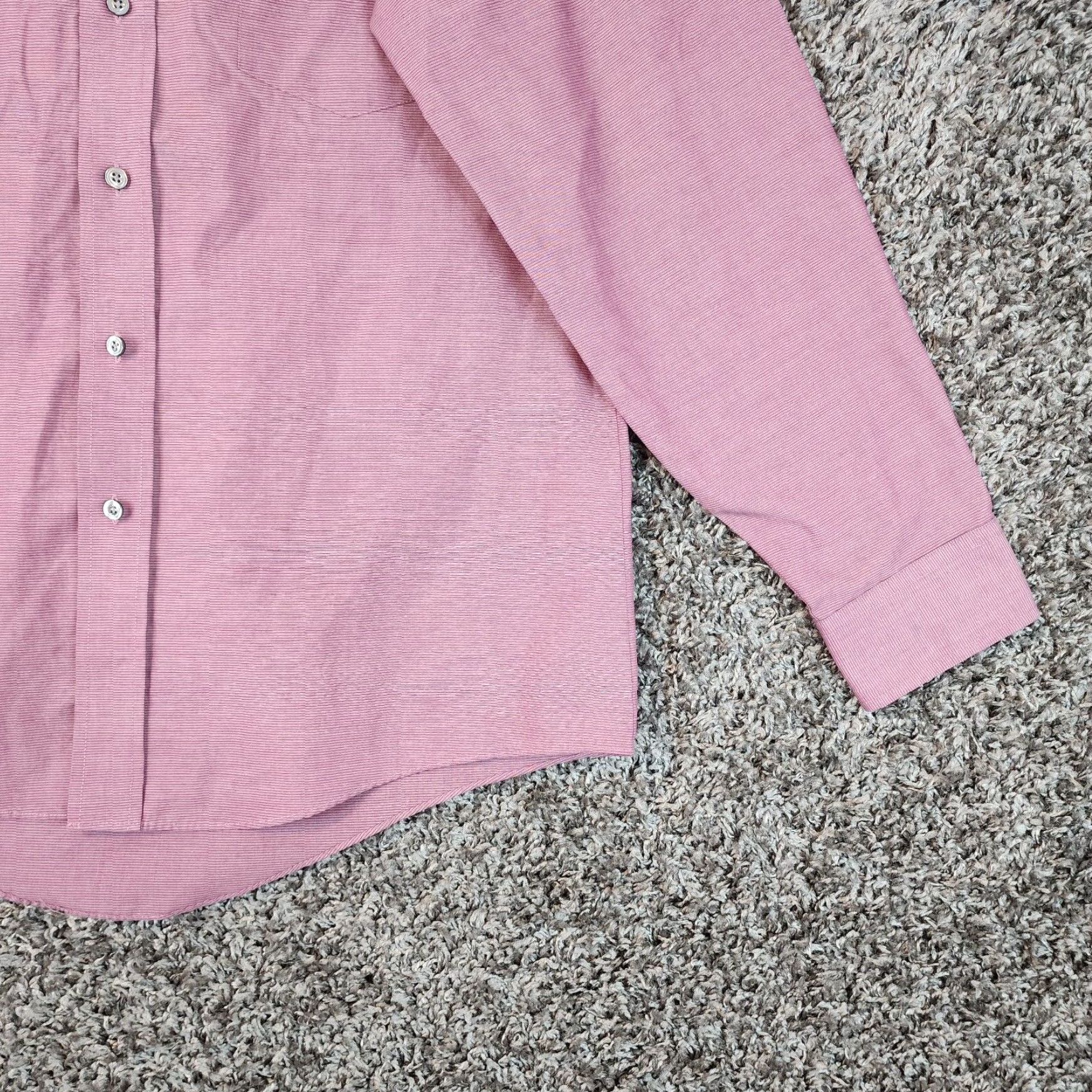 Stafford VINTAGE Stafford Mens Long Sleeve Dress Shirt Size 16 Maroon Purple Size US L / EU 52-54 / 3 - 2 Thumbnail
