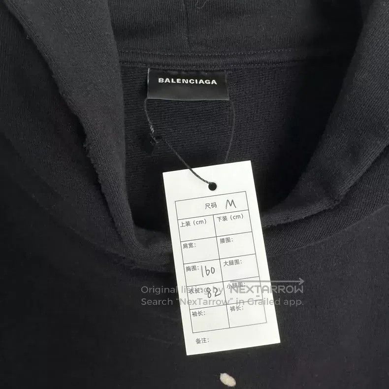 Balenciaga Balenciaga Black Graffiti Splatter Letter Hoodie M Size US M / EU 48-50 / 2 - 3 Thumbnail