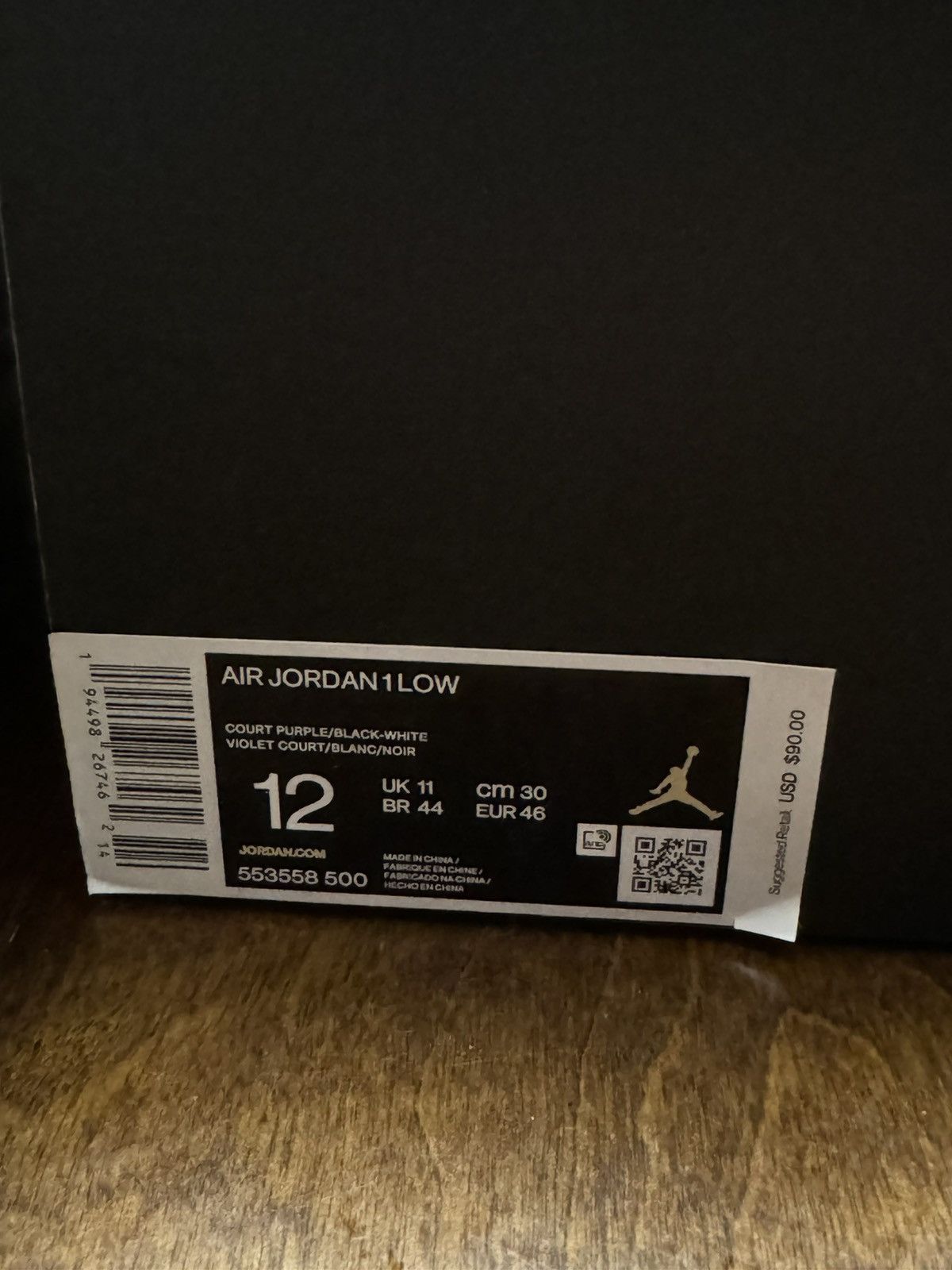 Jordan Brand × Nike Jordan 1 Low Court Purple Size US 12 / EU 45 - 7 Thumbnail