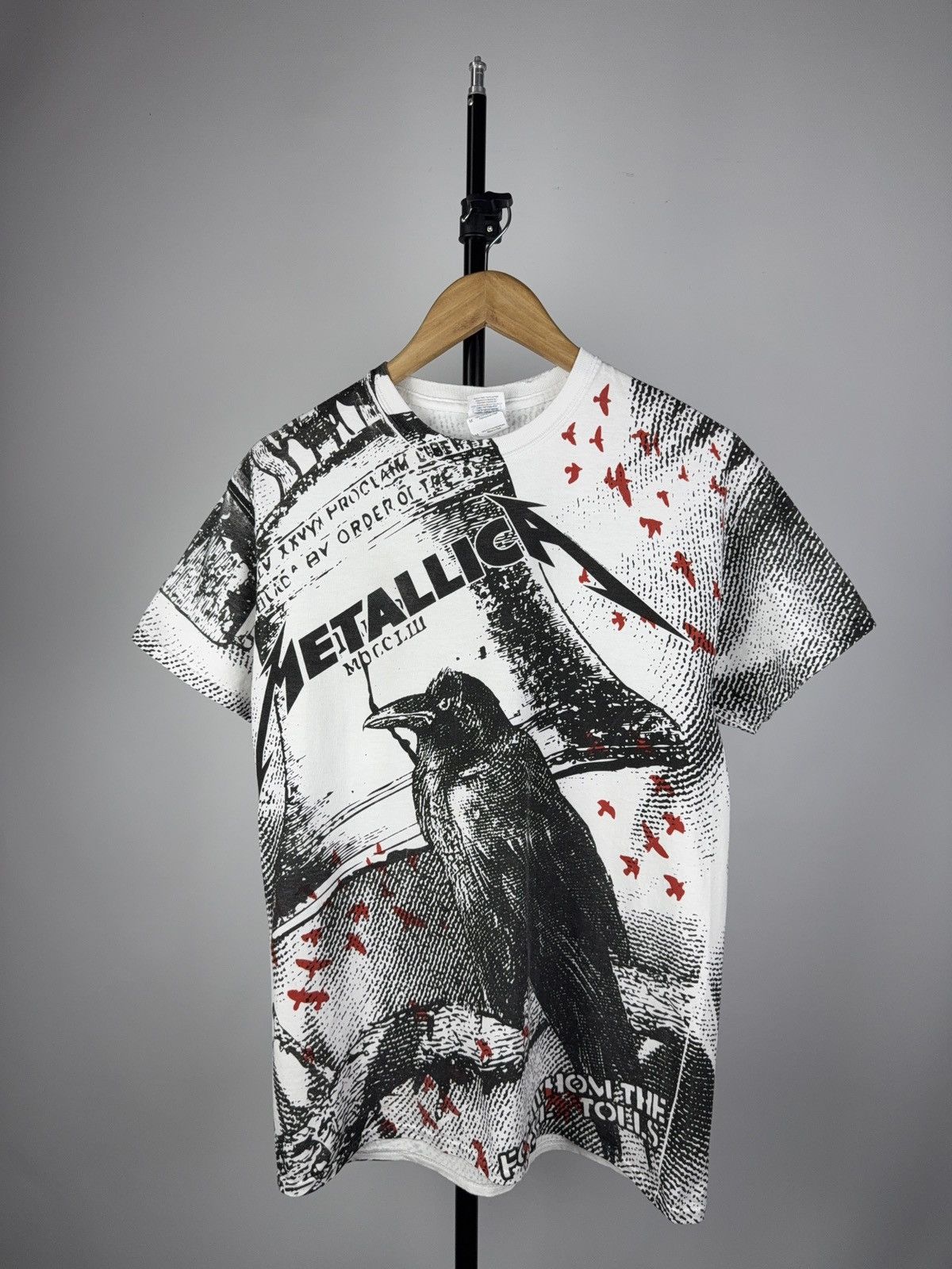 Band Tees × Vintage VNTG 2013 AOP Metallica For Whom The Bell Tolls Rock T shirt Size US M / EU 48-50 / 2 - 1 Thumbnail
