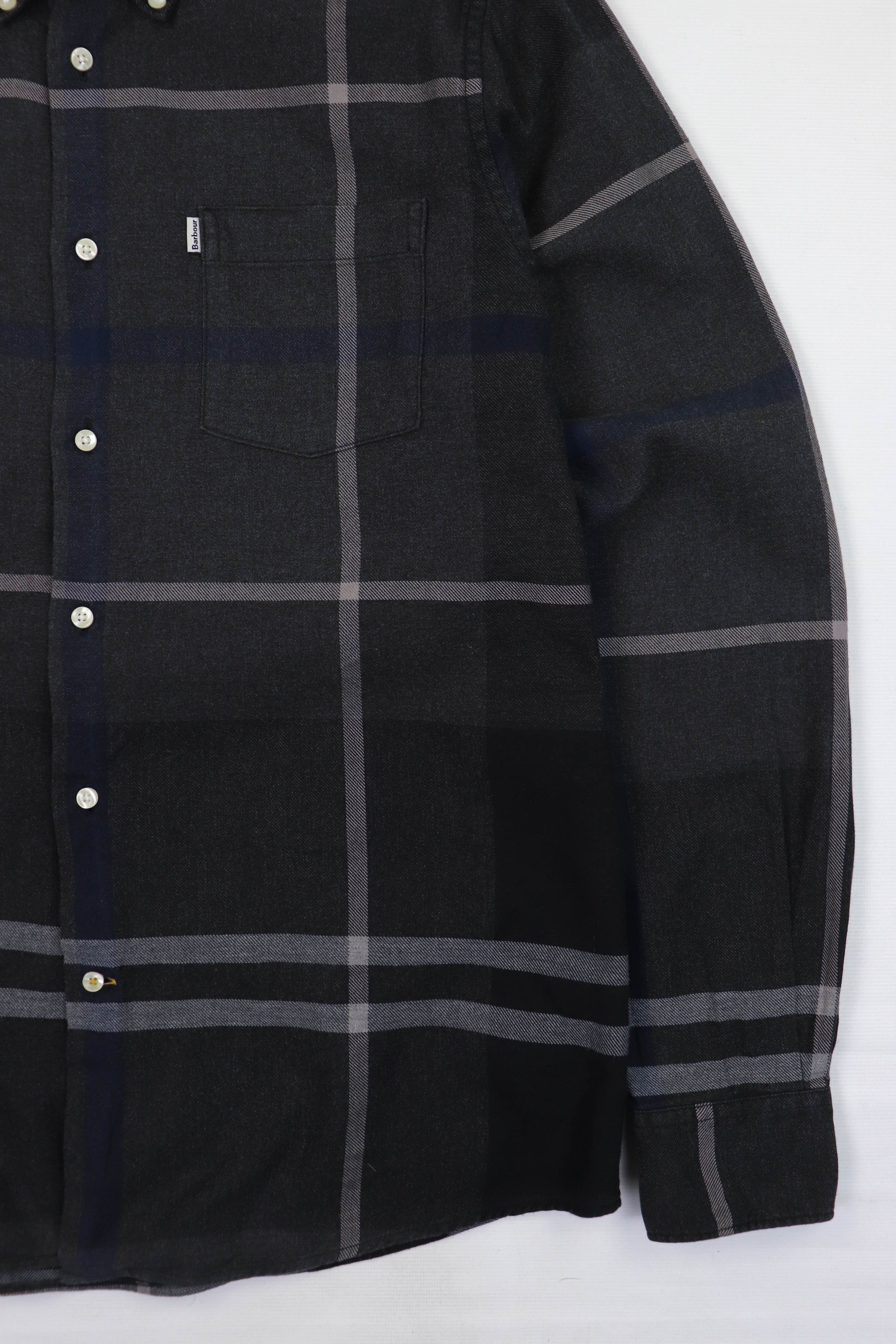 Barbour Barbour Dark Gray Plaid Tailored Fit Shirt Size US S / EU 44-46 / 1 - 5 Thumbnail
