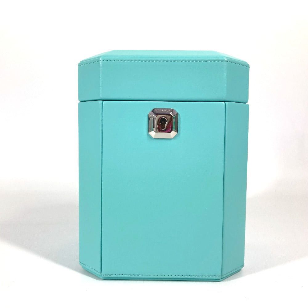 Tiffany & Co. 73476933 Tiffany Facet Jewelry Box (Tall) Accessory Case Leather Women Blue Size ONE SIZE - 1 Thumbnail
