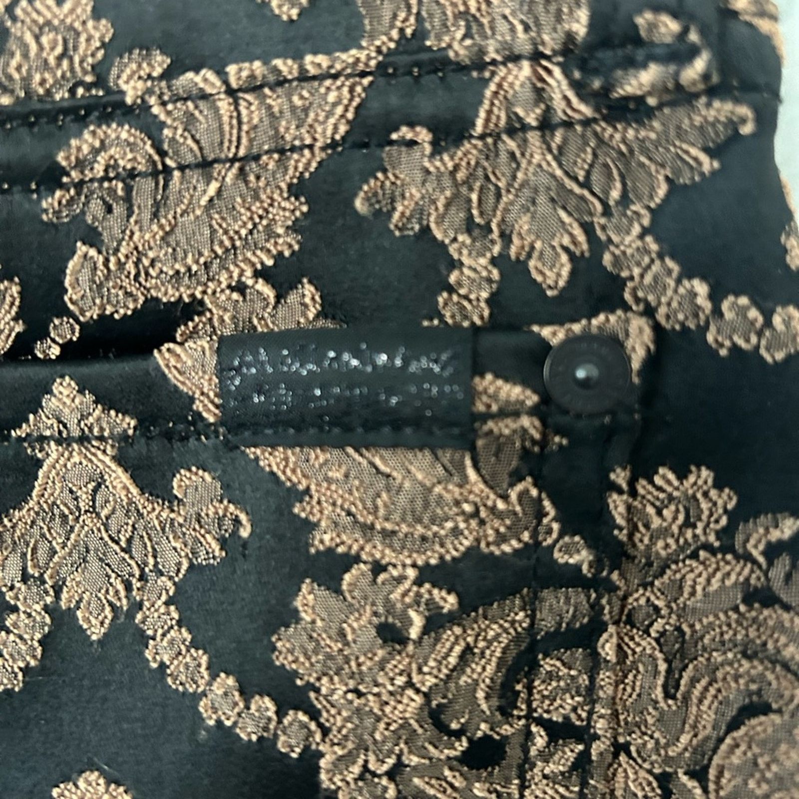 7 For All Mankind 7 for all mankind skinny jeans, tan and black brocade 26 Size 26" / US 2 / IT 38 - 5 Thumbnail